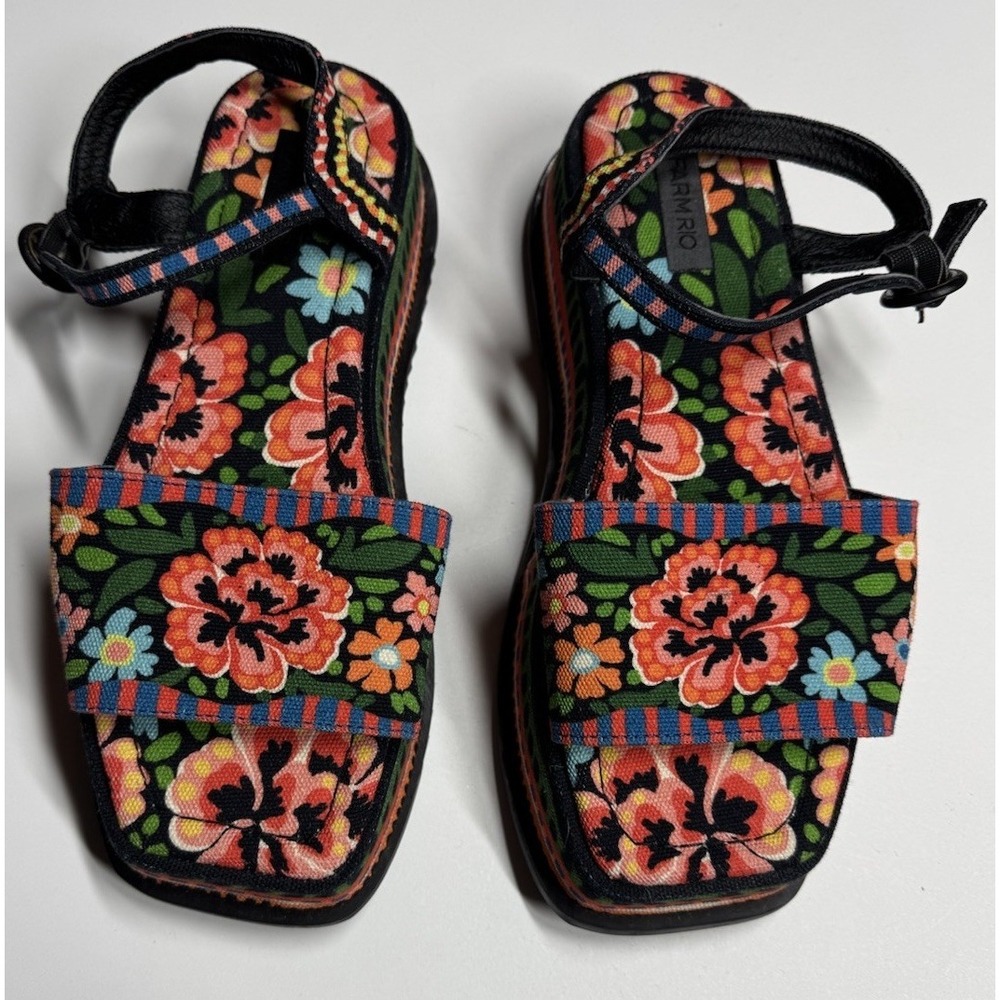 Anthropologie Farm Rio Spring Delight Platform Sandals Size 10 NWOT